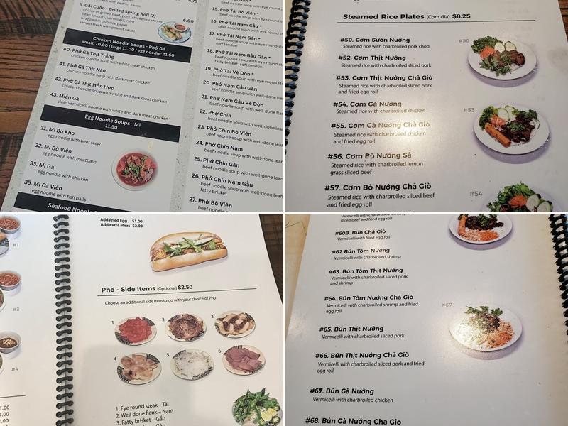 Pho Saigon Menu