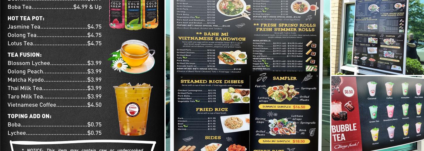 Pho Xpress Menu