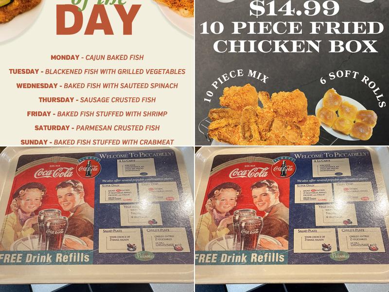 Piccadilly Restaurants Menu