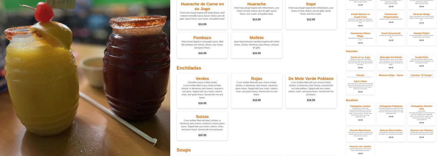 LA VECINDAD® Menu
