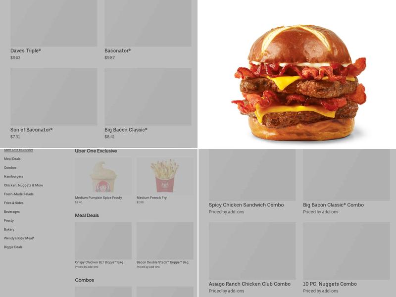 Wendy's Menu