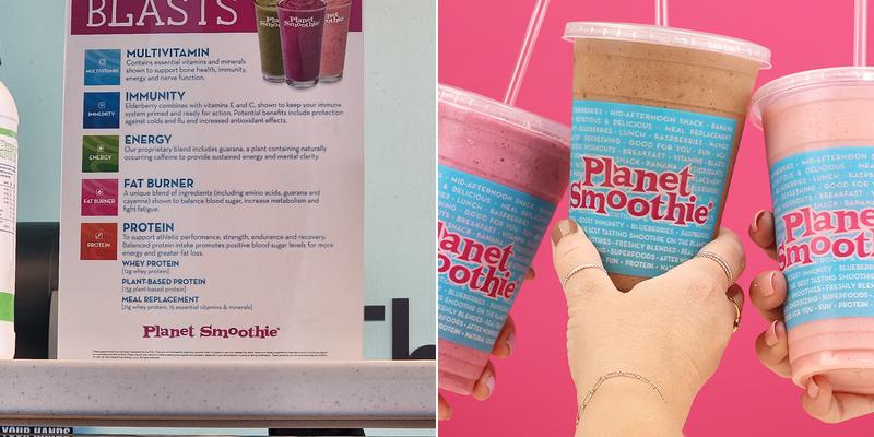 Planet Smoothie Menu