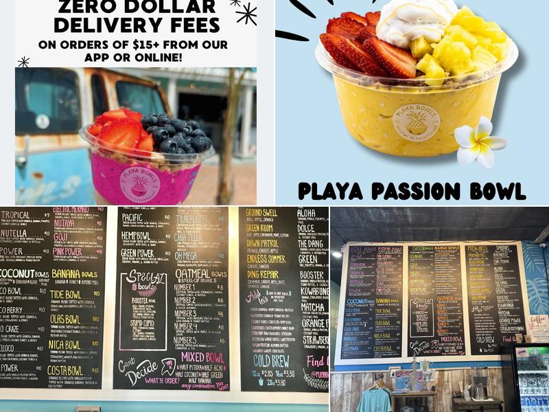 Playa Bowls Menu