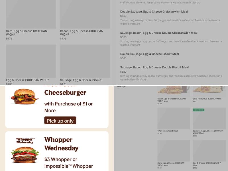 Burger King Menu