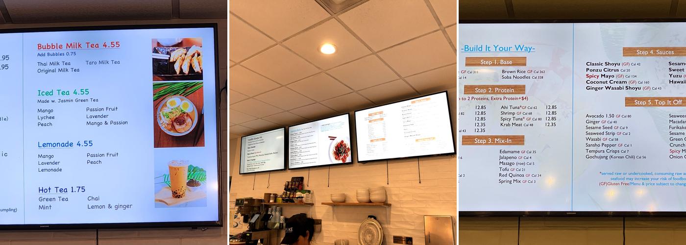 Poke Sushi Bowl Barracks Menu