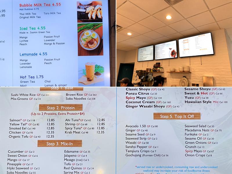 Poke Sushi Bowl Barracks Menu