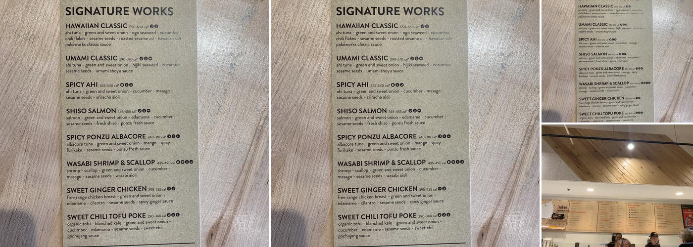 Pokeworks Menu