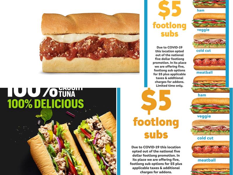 Subway Menu