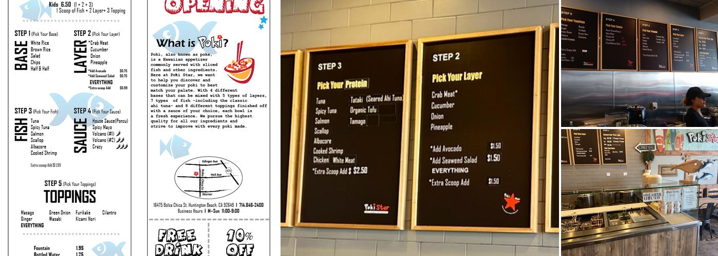 Poki Star Menu