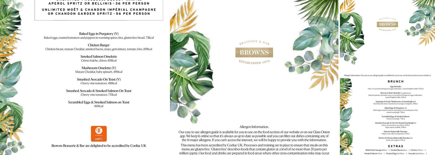 Browns Beaconsfield Menu