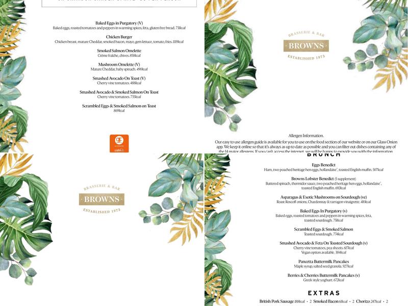 Browns Beaconsfield Menu