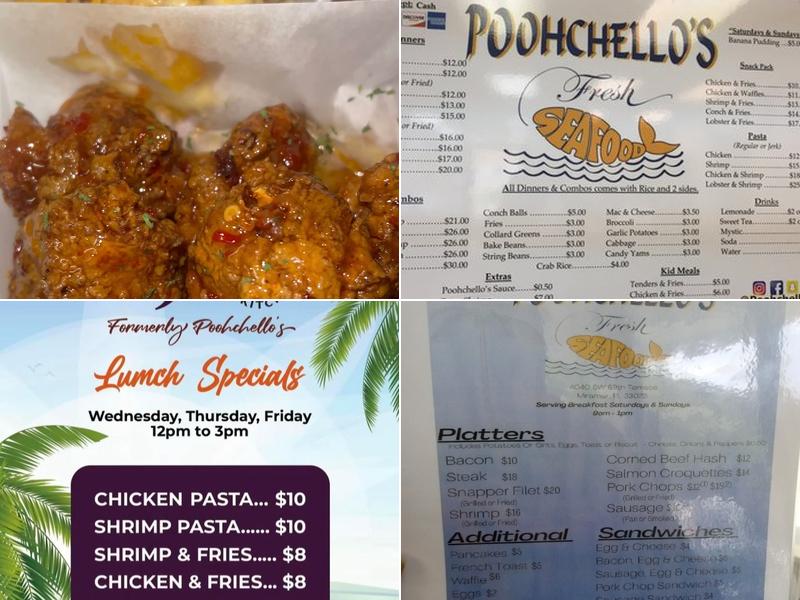 Poohchello's NKA 1986 Kitchen Menu