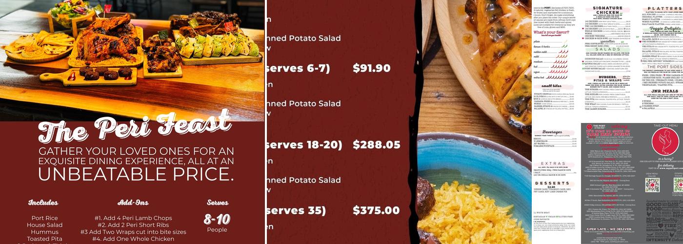 The Port of Peri Peri Menu