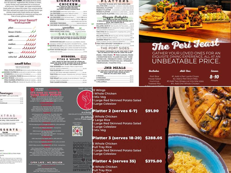 The Port of Peri Peri Menu