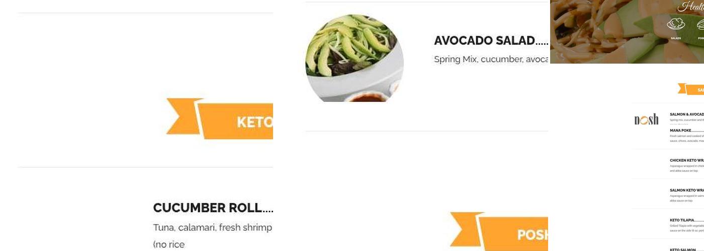 Posh Sushi Loop Menu