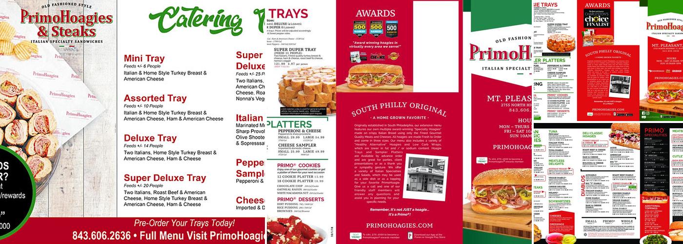 PrimoHoagies Menu