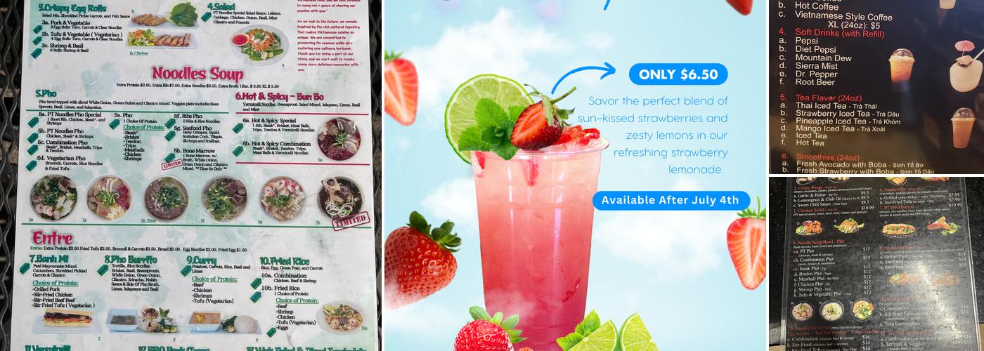 PT Noodles - Goodyear Menu