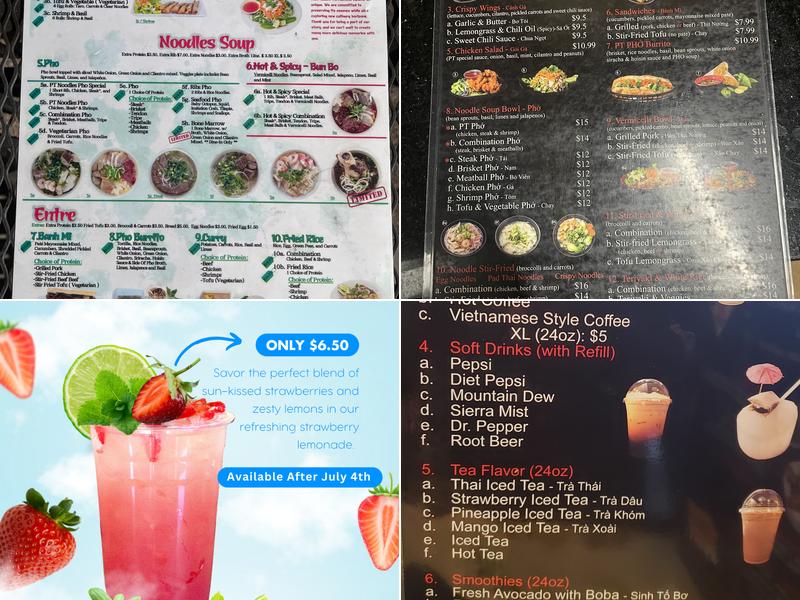 PT Noodles - Goodyear Menu