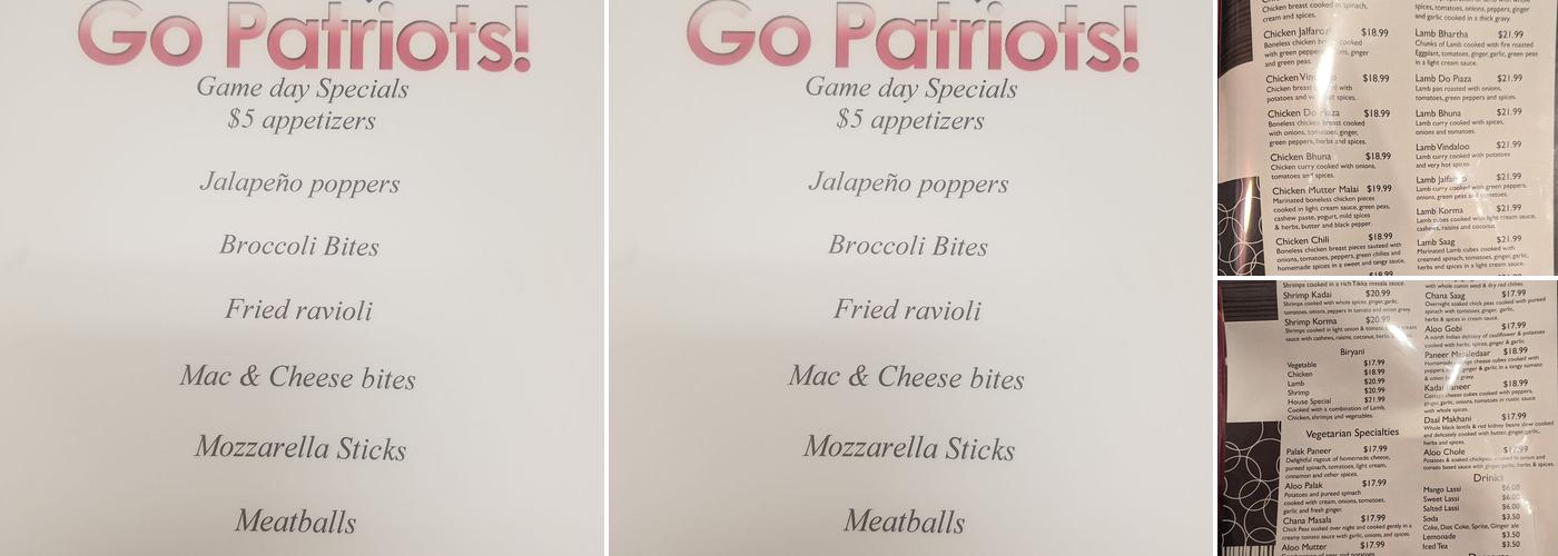 Pub 122 Menu
