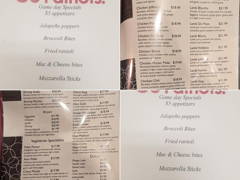 Pub 122 Menu