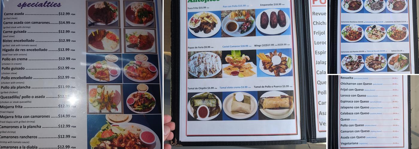 Pupuseria el kiosco Menu