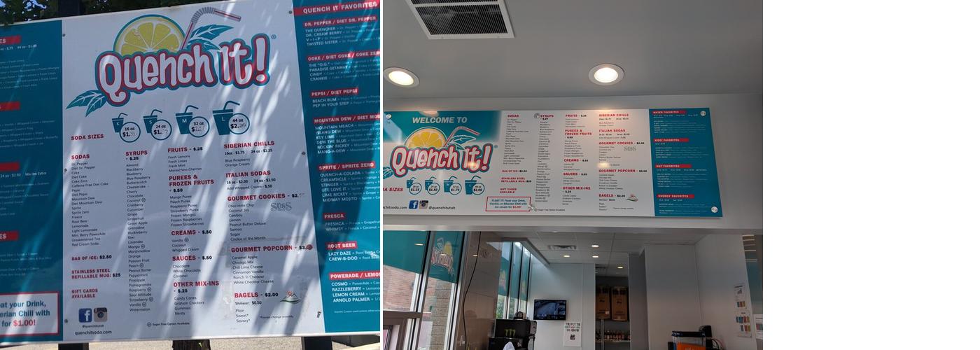 Quench It! Menu