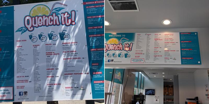 Quench It! Menu