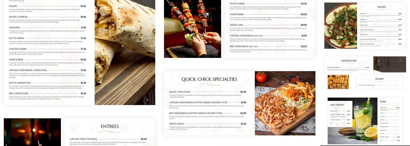 QuickChick Shawarma and Grill Menu