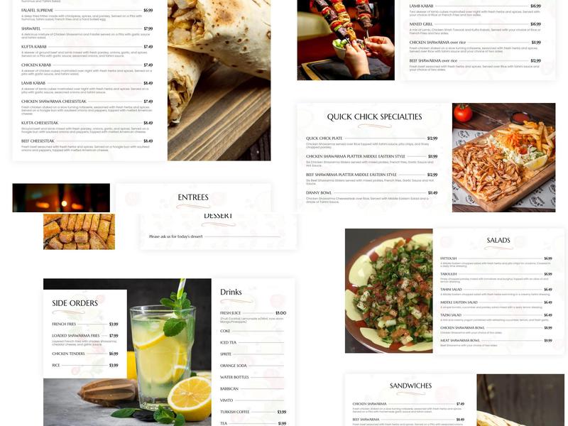 QuickChick Shawarma and Grill Menu