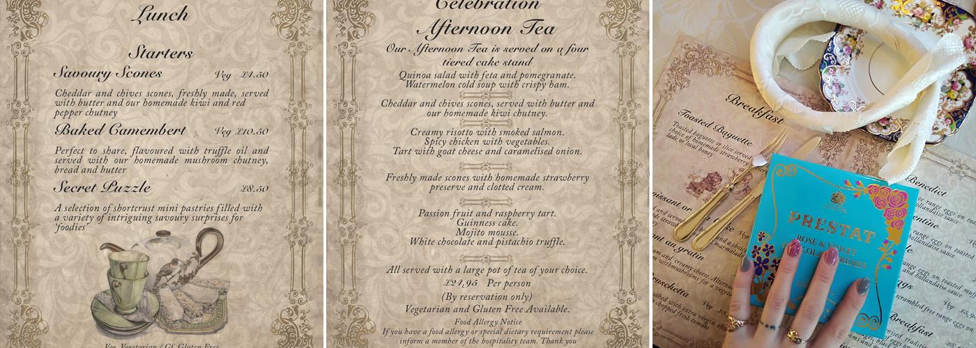 Buckingham Tea Room Menu