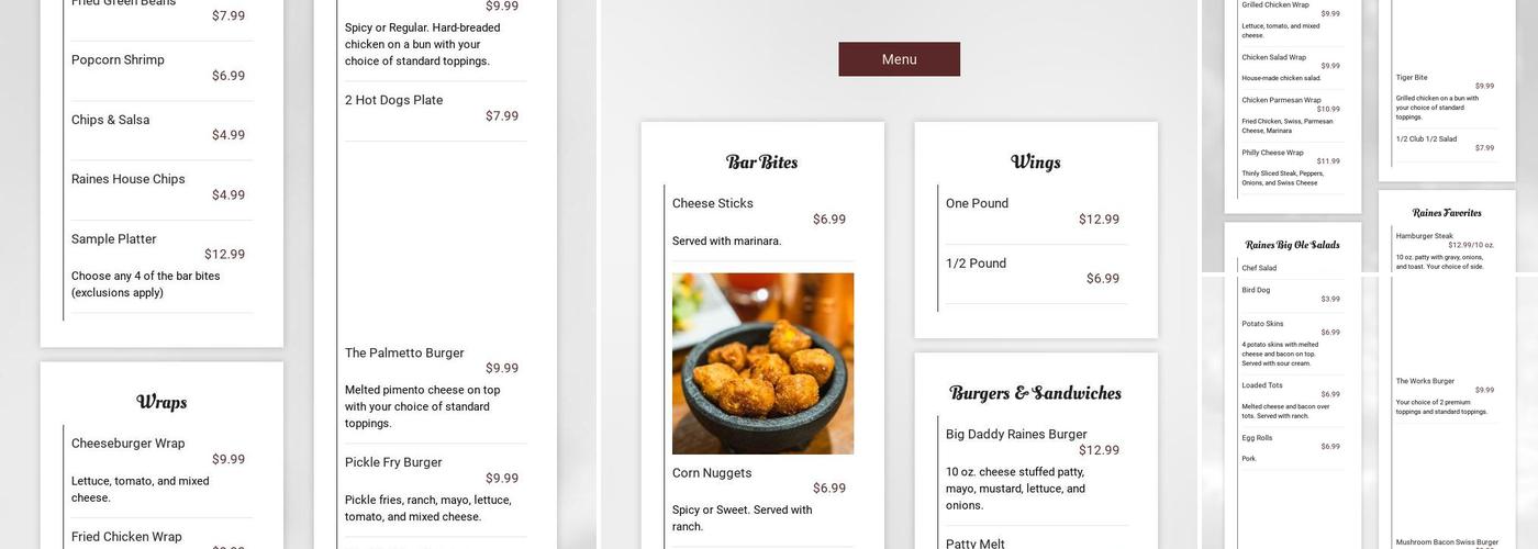 Raines on Main Menu