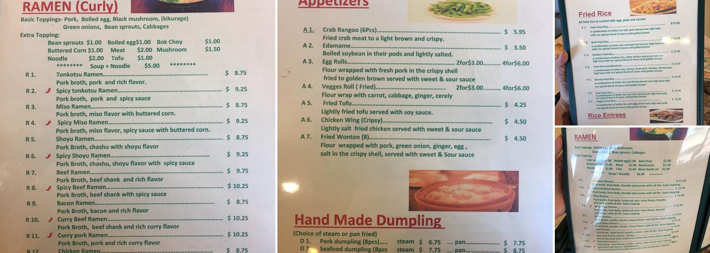 Ramen Joy Menu