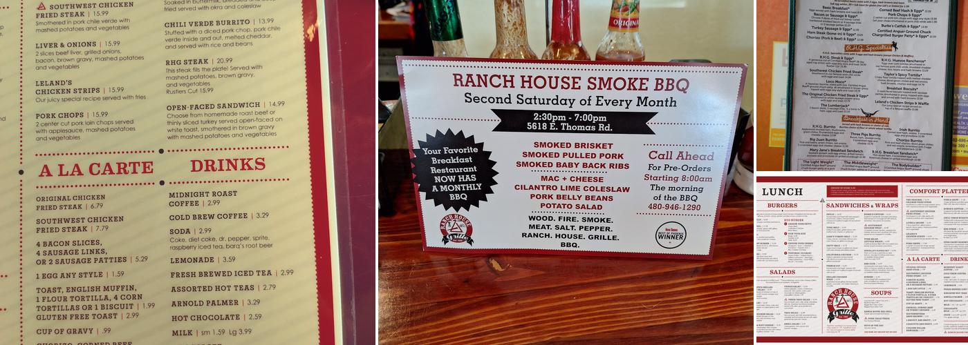 Ranch House Grille Menu