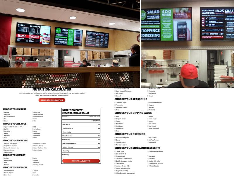 Rapid Fired Pizza Menu