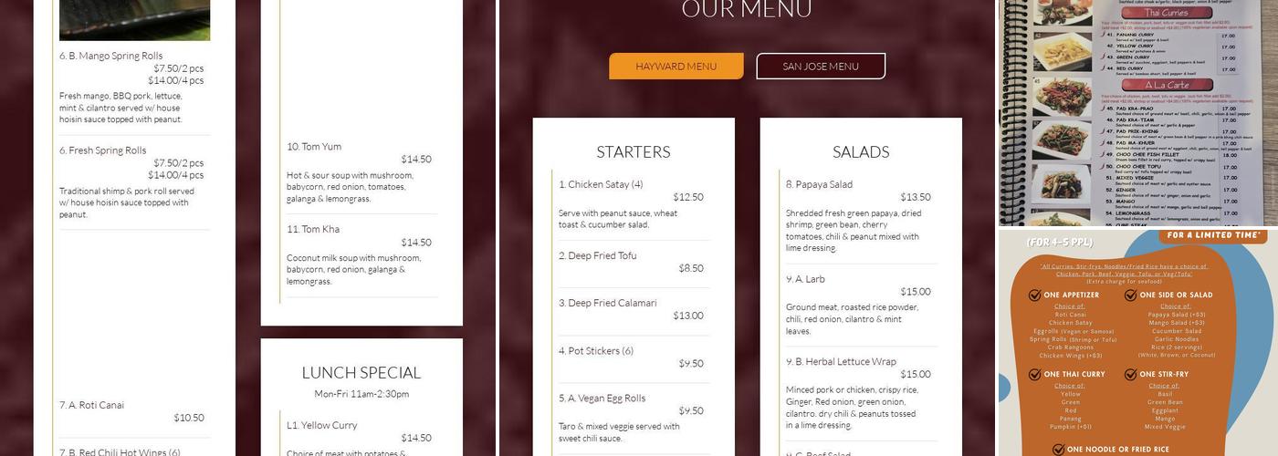 Red Chili | Thai + Vietnamese Restaurant Menu