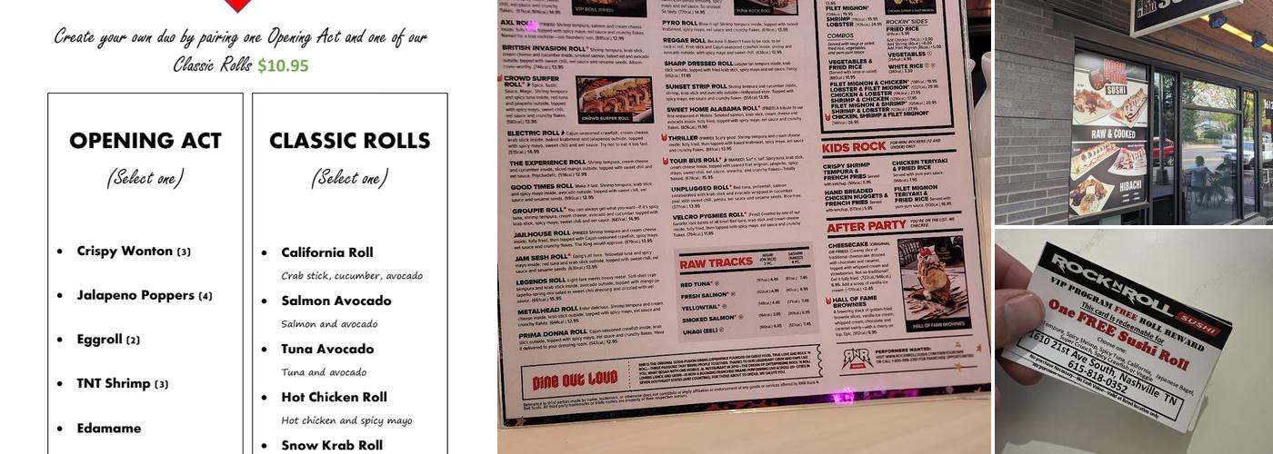Rock n Roll Sushi - Vanderbilt Menu