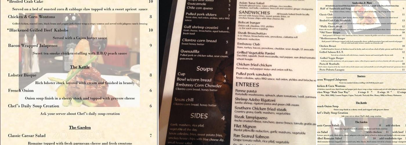 Rocky River Grille Menu