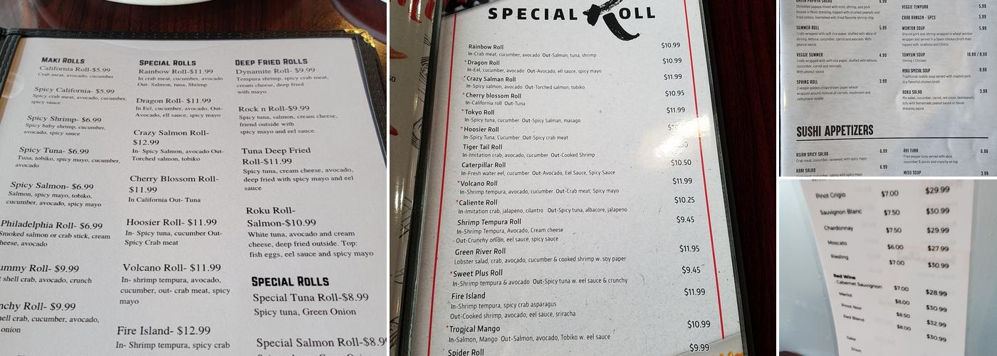Roku Sushi & Pho Menu
