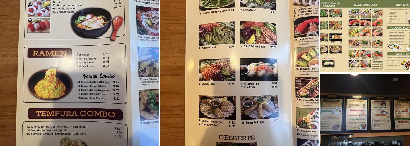 Rolling Rice Menu