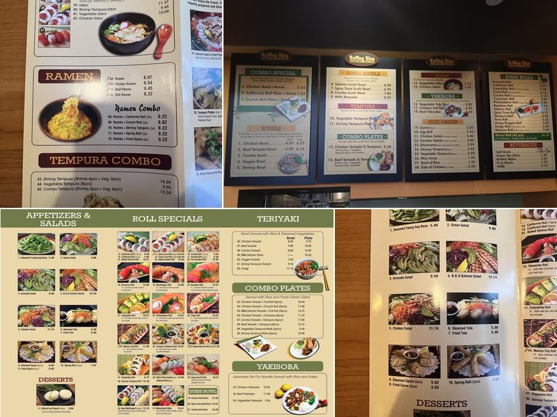 Rolling Rice Menu