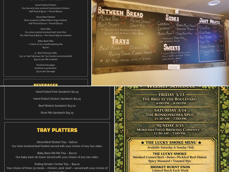 Rolling Smoke Grill Menu
