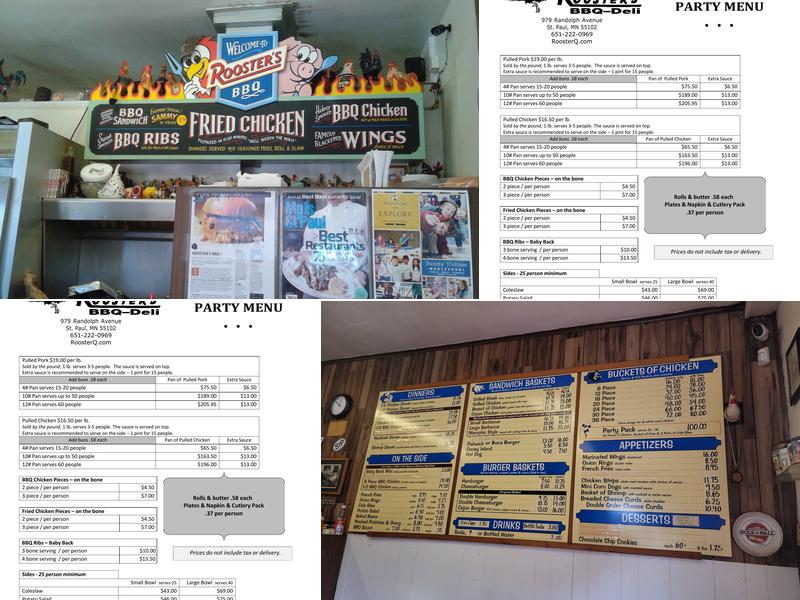 Rooster's BBQ Deli Menu