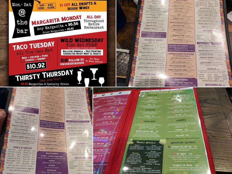 Rosalita's Roadside Cantina Menu