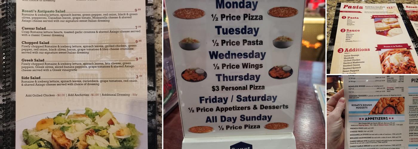 Rosati's Pizza and Sports Bar Menu