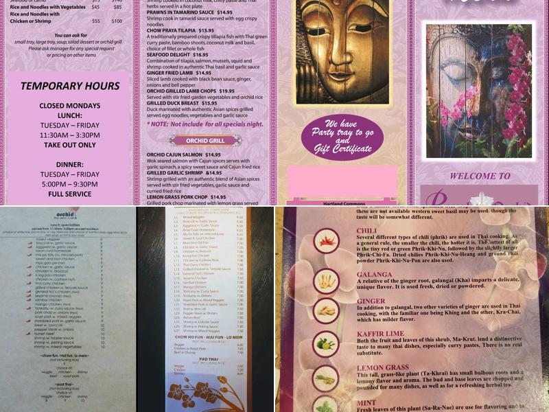 Royal Orchid Menu