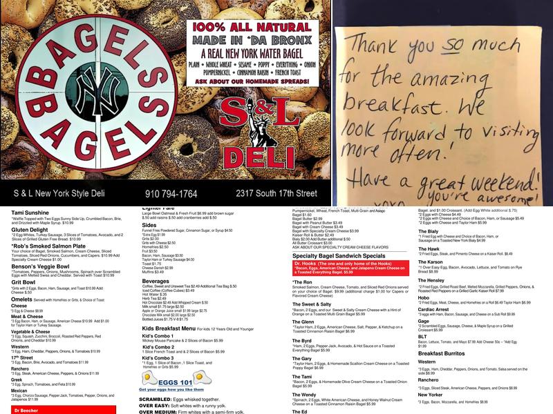 S & L New York Style Deli Menu