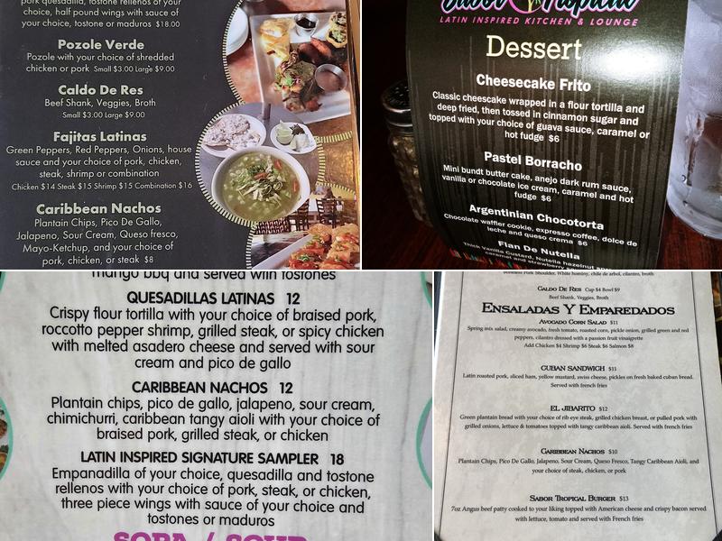 Sabor Tropical Menu