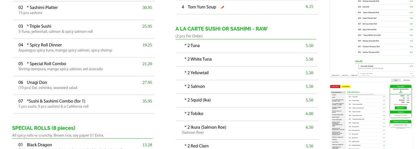 Sakan Bento Japanese Express Menu