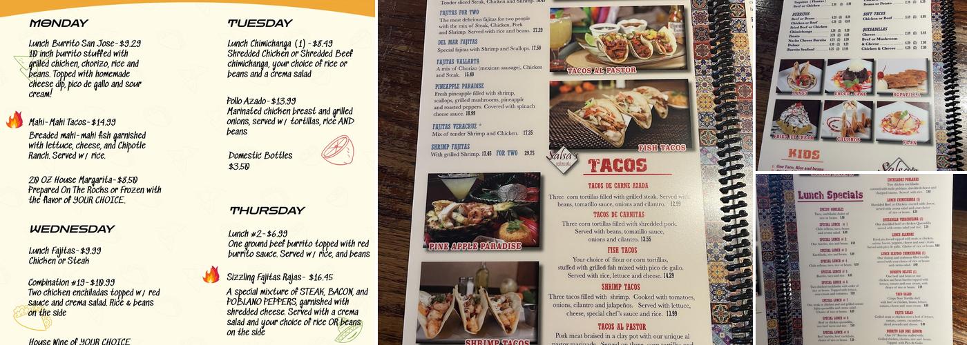 Salsa's Mexican Grill Menu