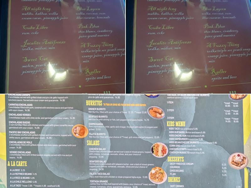 Santiago's Grill & Seafood Menu